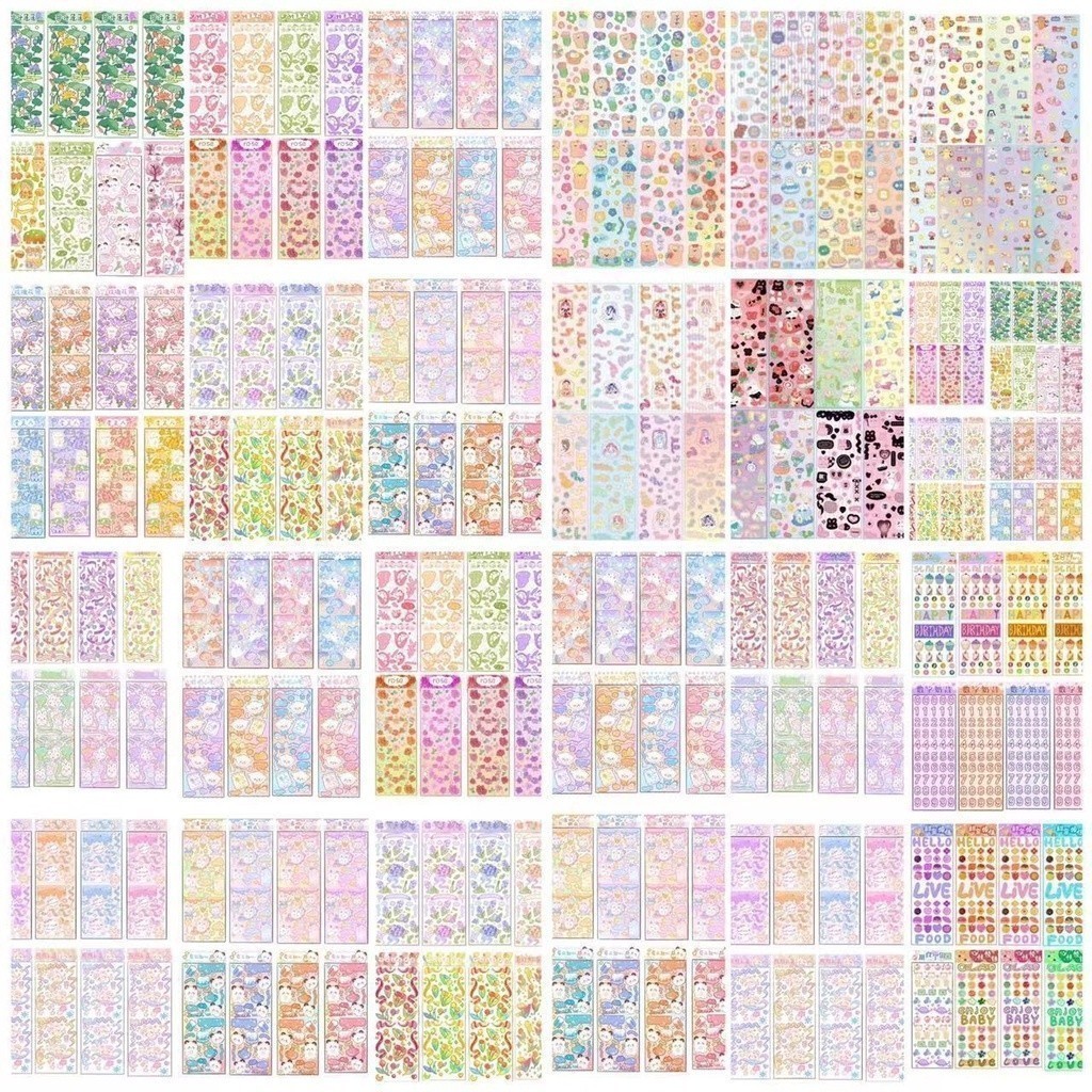 ชุดสติกเกอร์น่ารัก สติกเกอร์เลเซอร์ ลายการ์ตูนน่ารัก สําหรับเด็ก DIY เครื่องเขียนตกแต่ง- - 4