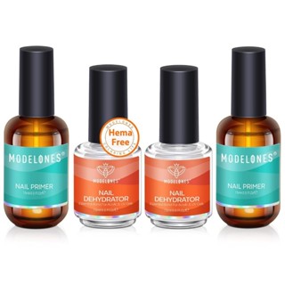 Modelones น้ำยารองพื้น ก่อนทำเล็บ 4 ขวด ไล่ความชื้น ทำความ ป…
