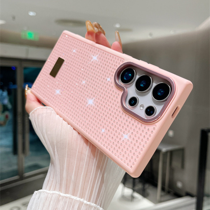 ความหรูหรา เป็นมันวาว เพชร เคส Samsung Galaxy S25 Ultra Plus S24 S23 Ultra Plus Case กล้องเลนส์ป้องกัน Hard ฝาหลังอุปกรณ์เสริม