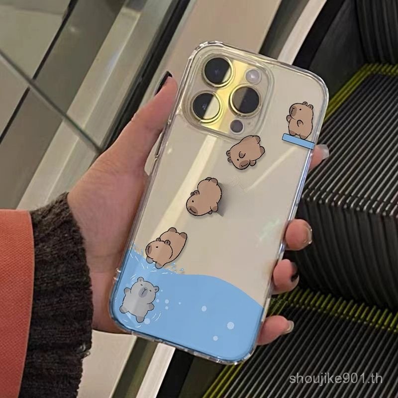 เคสไอโฟนที่เข้ากันได้กับ Capybara สำหรับ iPhone 16 Pro Max/15/14 Pro Max/13 Pro Max/12 Pro Max/11/XR