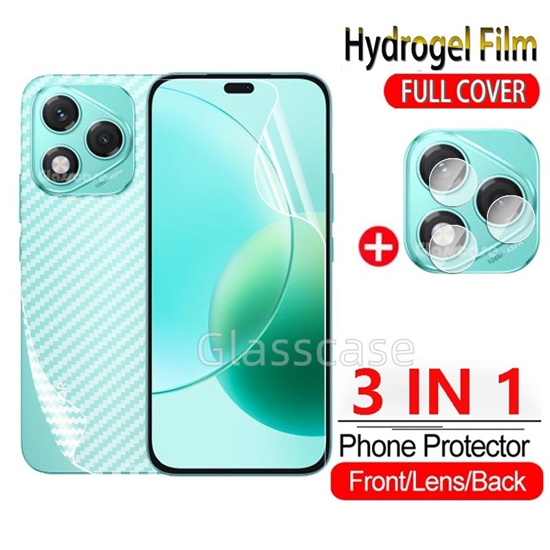 3 In 1 ด้านหน้ากลับ Soft Hydrogel ฟิล์มสําหรับ Honor 400 Lite Pro 400Lite 400Pro Honor400Lite 400Pro