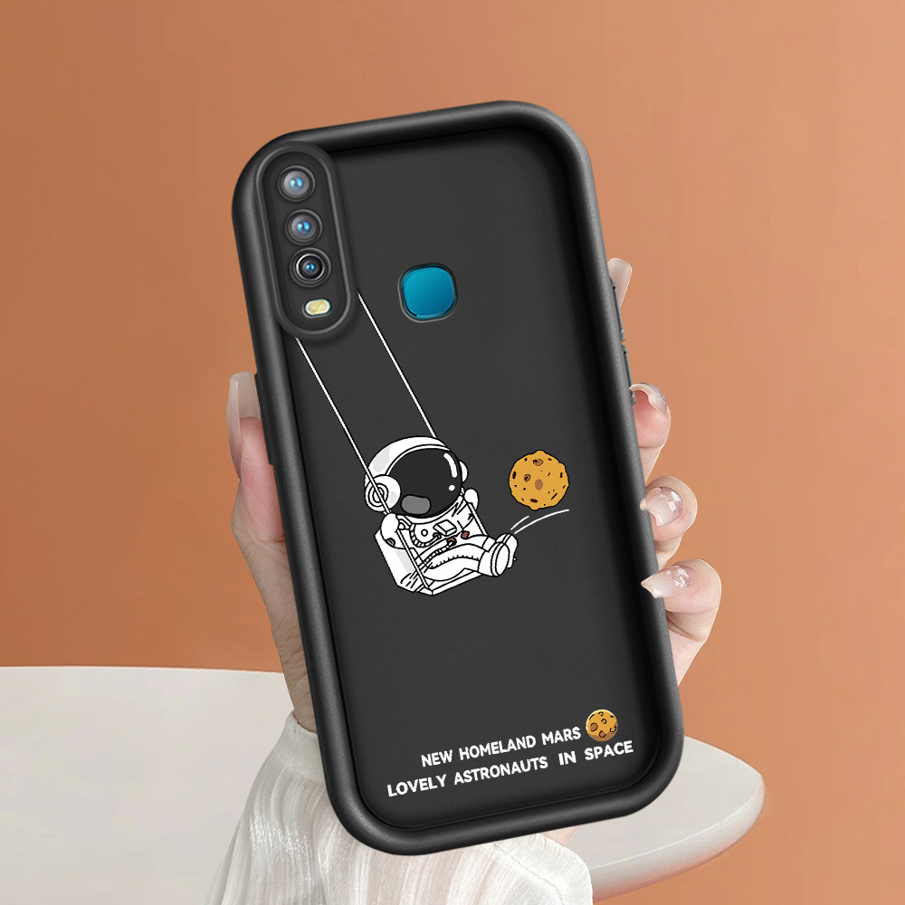 Hp สําหรับ Vivo Y17 Y15 Y12 1902 น่ารักเคสโทรศัพท์ Softcase Spaceman Kesing Soft Cosmonaut Cassing S