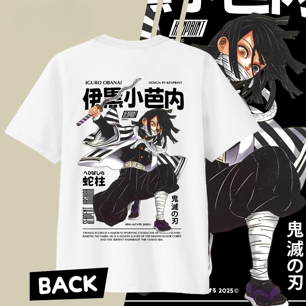 เสื้อยืดDemon Slayer แบบAnime สีดำ สำหรับUnisex สไตล์สตรีทและแคชเชียล รอบคอด้วยผ้าฝ้ายแท้