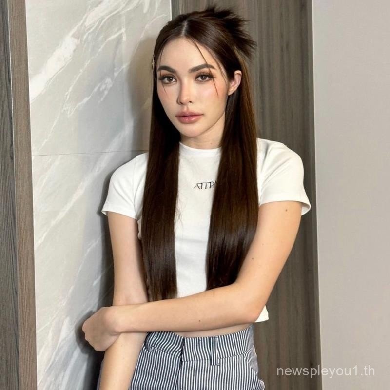 Atipashop - ATIPA TOP เสื้อยืดแขนสั้น คอกลม ปักโลโก้