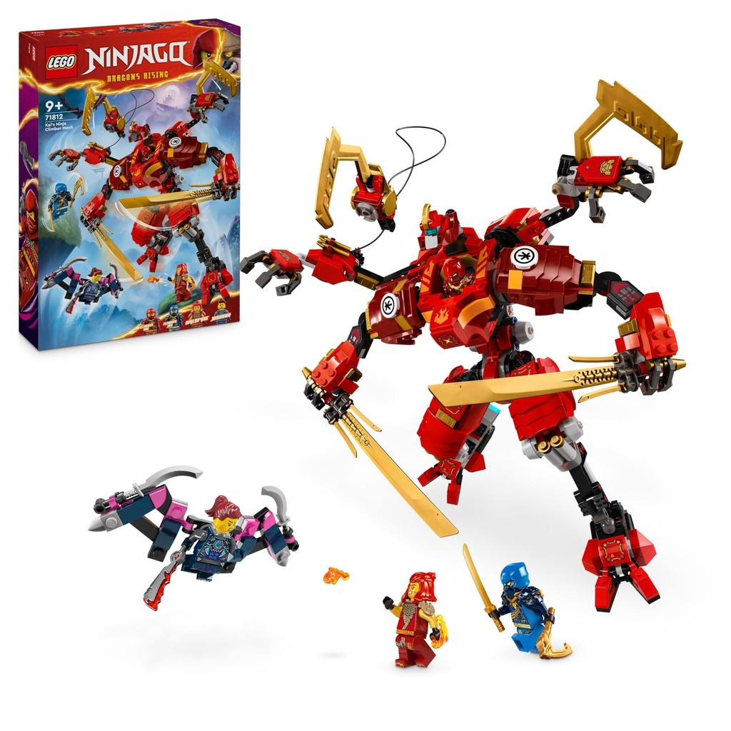 LEGO NINJAGO Kais Ninja-ปีน Mech Set, ของเล่นนินจาพร้อม Buildable 71812