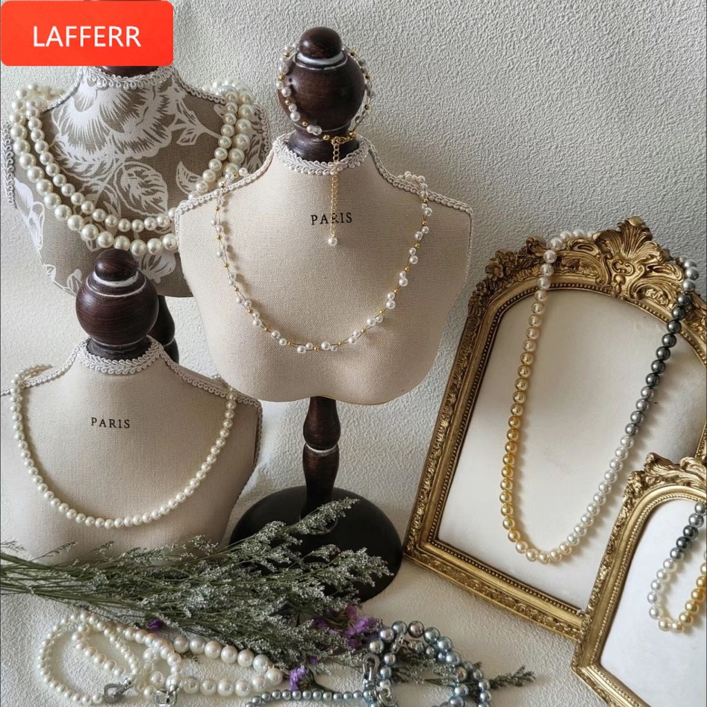 [ที่เก็บเครื่องประดับ] Portrait Model Display Stand Retro Simple Jewelry Photo Props Window Jewelry Stall Display Neck Jewelry