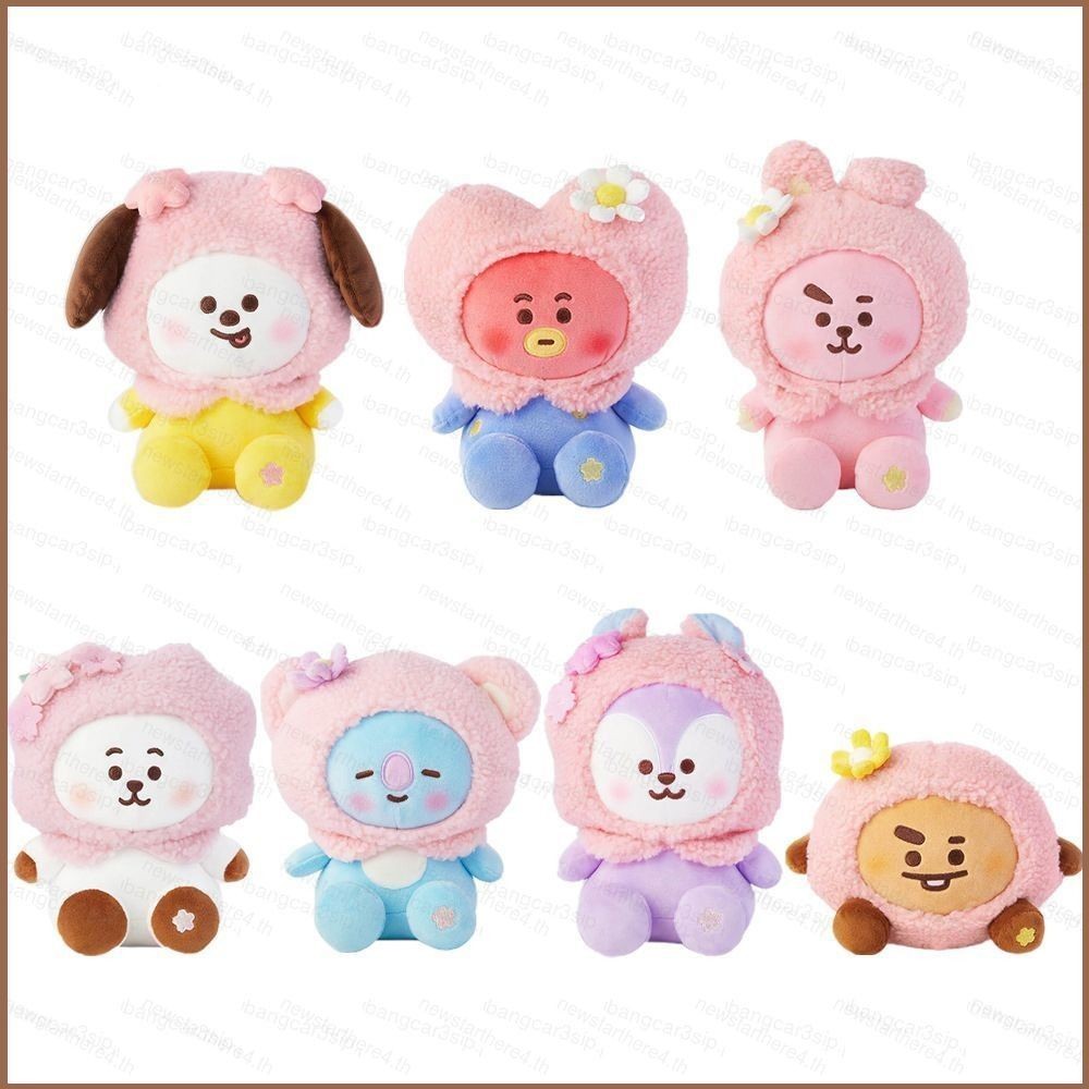 Bts BT21 TATA MANG SHOOKY RJ KORA COOKY blossom series ตุ๊กตาจี้และตุ๊กตาของขวัญสําหรับแฟนตุ๊กตาของเ