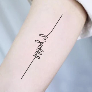 COD❤️สติ๊กเกอร์รอยสักชุดตัวอักษรอังกฤษติดทนนานกันน้ำสุดเท่สติ๊กเกอร์ร่างกายผู้ชายและผู้หญิง-a.one