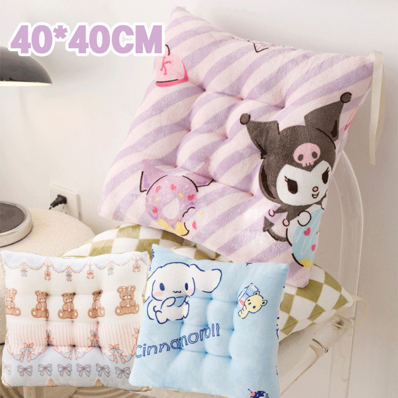 เบาะรองนั่ง ขนาด40x40cm เบาะรองนั่งทรงสีเหลี่ยม สีสันสดใส หนานุ่มนั่งสบาย ลายการ์ตูนน่ารัก สําหรับตกแต่งบ้าน