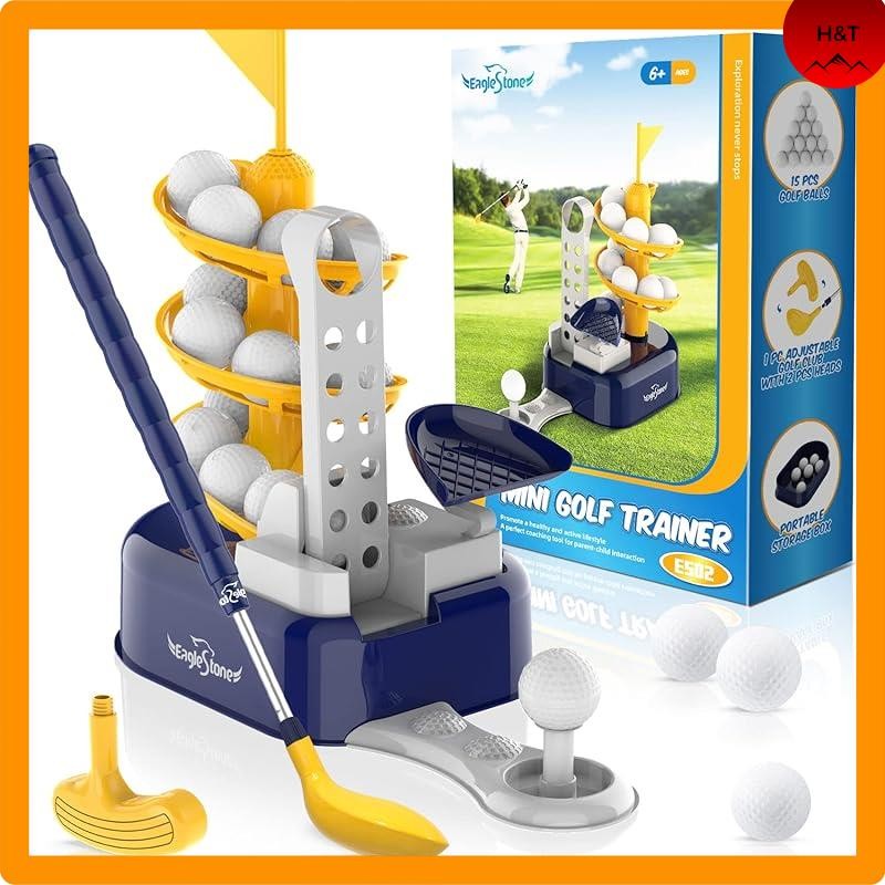 EagleStone Golf Toy Children's Golf Set Indoor Game Golf Practice Outdoor Sports Toy 15 Balls Mini G