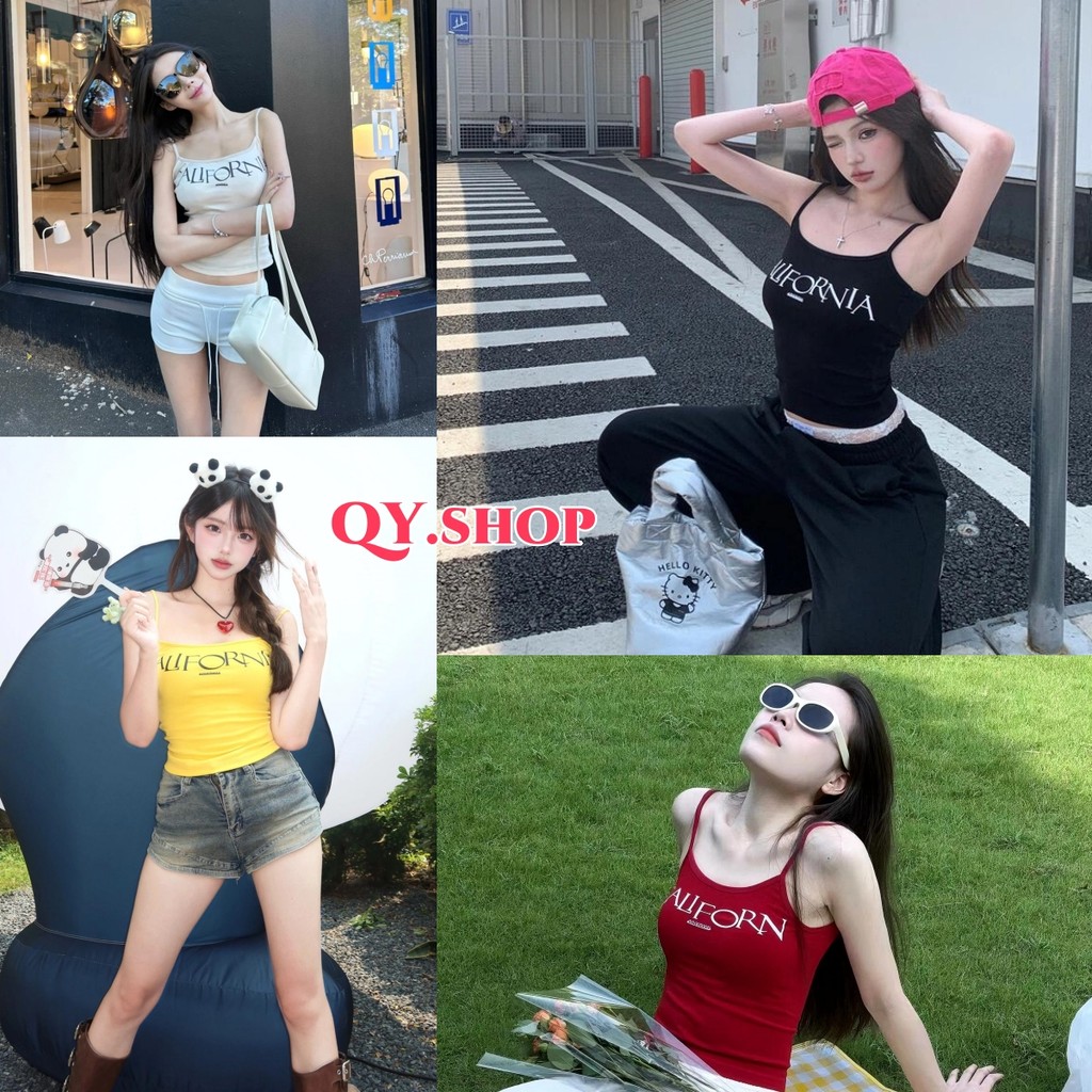 QY.Shop⭐️พร้อมส่ง เสื้อกล้ามผู้หญิง เบสิก สีพื้น สไตล์ลำลอง(หลากสี) "FY3433" -H