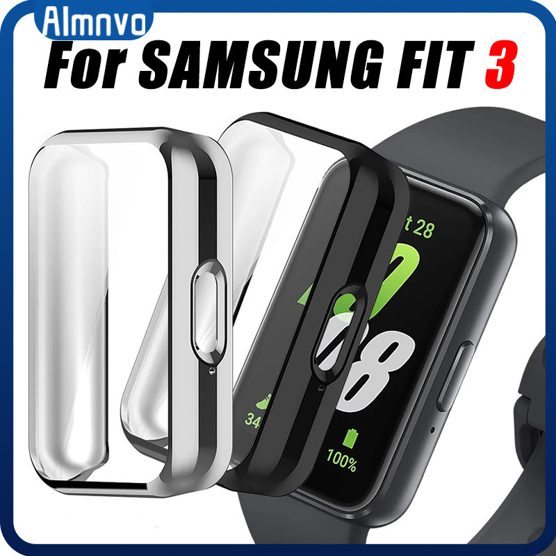 ซองป้องกันหน้าจอ TPU อ่อนนุ่มสำหรับ Samsung Galaxy Fit 3 สำหรับ Samsung Fit 3 นาฬิกาสมาร์ทพร้อมกันชนฟิล์ม