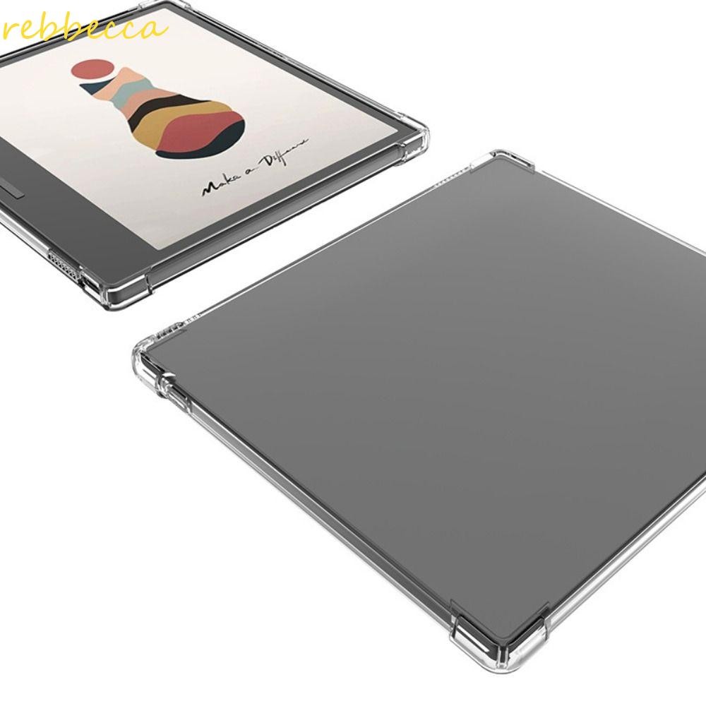 Rebbcca E-Reader, 7 นิ้วกันกระแทกป้องกัน,โปร่งใส TPU ถุงลมนิรภัยเกราะป้องกันสําหรับ Onyx Boox Leaf 2
