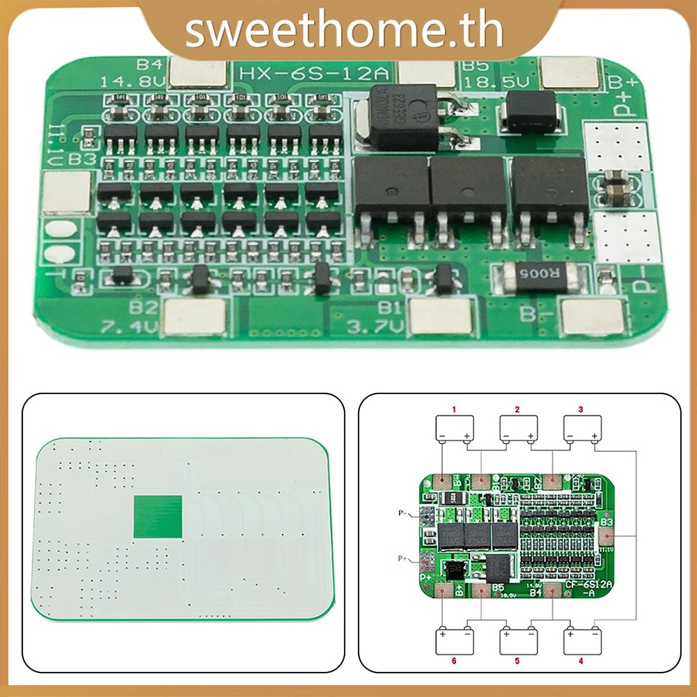 <SWHOME> 1pc 6S 15A 24V PCB แผ่นป้องกันสําหรับ 6 แพ็ค li-ion แบตเตอรี่ลิเธียมเซลล์ <OCTOBER>