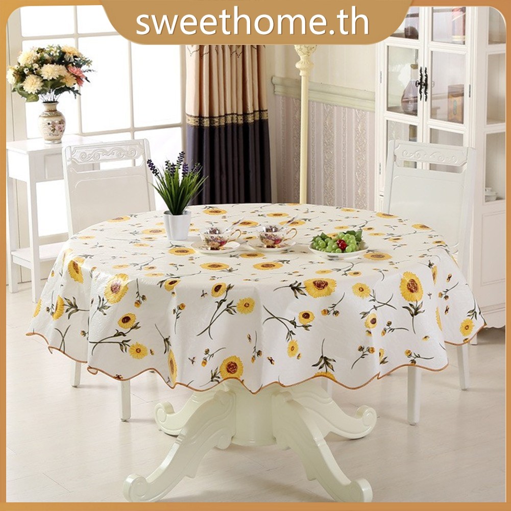 <SWHOME> ผ้าปูโต๊ะกลม ผ้าปูโต๊ะ รอบสําหรับ 6 ที่นั่ง 4 ที่นั่ง ผ้าคลุมโต๊ะกลม <OCTOBER>