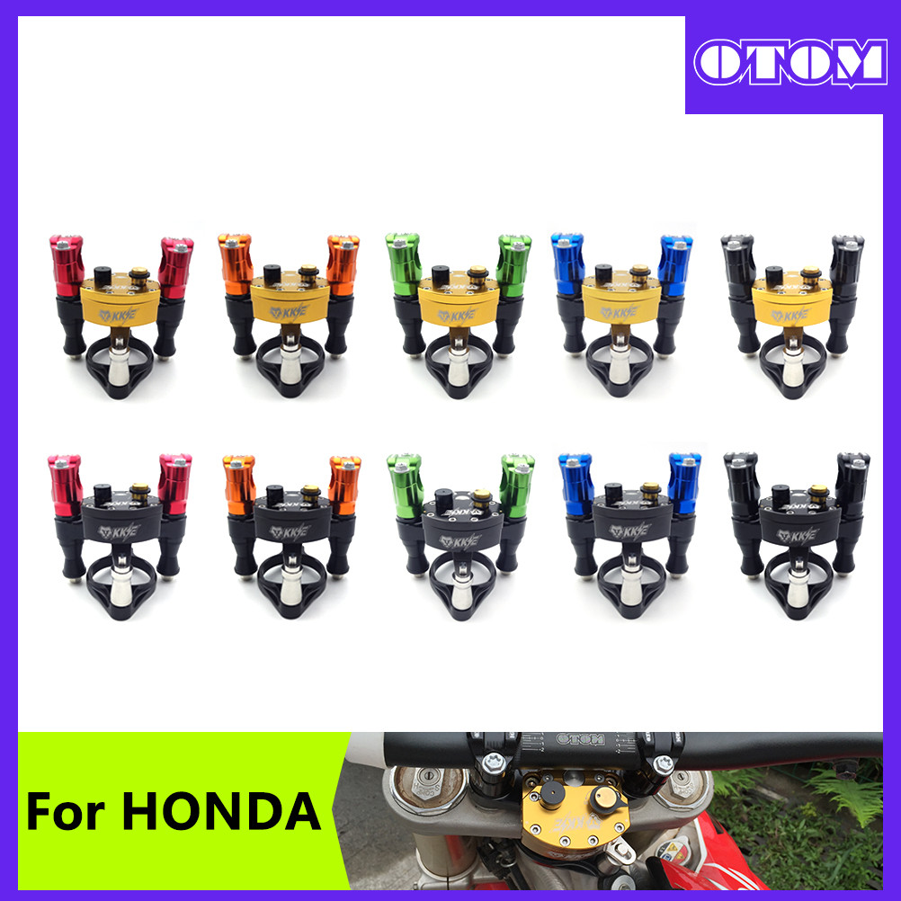 YOTOM Motocross Steering Damper Stabilizer ชุดทิศทางปรับย้อนกลับคอลัมน์ฐานสำหรับ CRF250R 14-17รถจักร