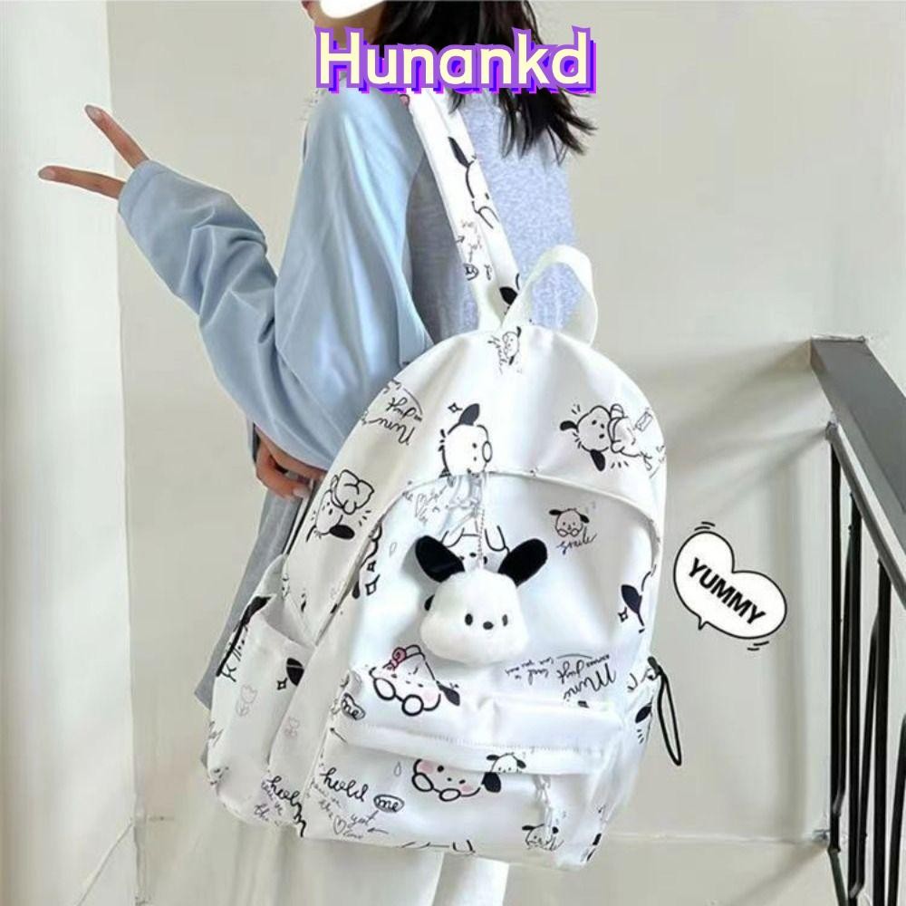 กระเป๋าเป้นักเรียน HUAN, แฟชั่นไนลอนความจุขนาดใหญ่กระเป๋านักเรียน Sanrio, แฟชั่นเรียบง่ายวัยรุ่นกระเป๋าหนังสือเดินทาง