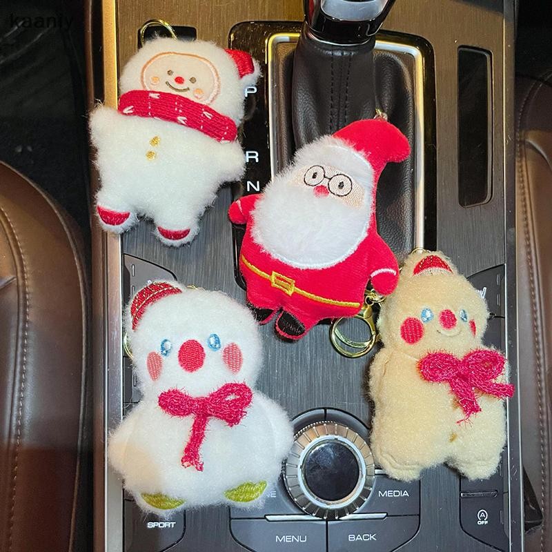 [KAN] การ์ตูน Santa Claus Snowman ตุ๊กตาพวงกุญแจจี้แฟชั่นตลกพวงกุญแจประณีตกระเป๋าเป้สะพายหลังอุปกรณ์ตกแต่งของขวัญ FXH