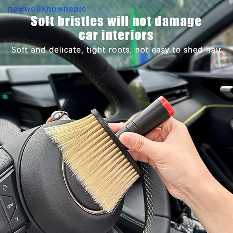Newwellknownepic แปรงล้างรถ Dust Remover Car Air Conditioner Outlet แปรงกําจัดฝุ่นแปรงขนแปรงนุ่มสําหรับเครื่องมือทําความสะอาดรถยนต์ TH