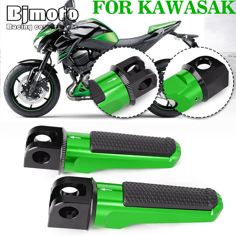 RM Motorcycle Foot Pegs Front Pedal Footrests For KAWASAKI Z750R Z800 Z800E Z1000 Z1000R ZX-6R ZX6R 