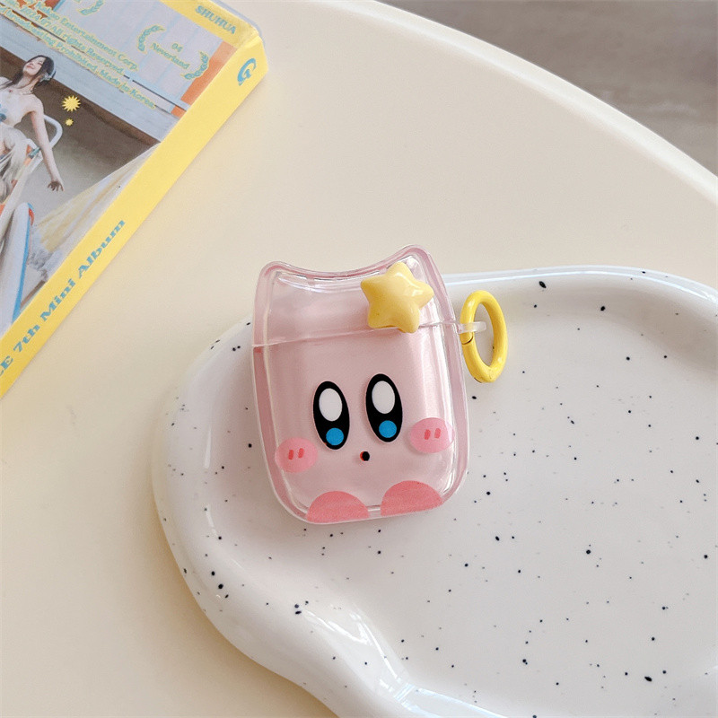 Kirby super star สําหรับ Airpods1/2 3 pro Pro2 Airpods4 ชุดหูฟังไร้สายบลูทูธป้องกันกรณี AirPods3 pro Pro2 4 หูฟังป้องกันกรณี - รูปที่ 4