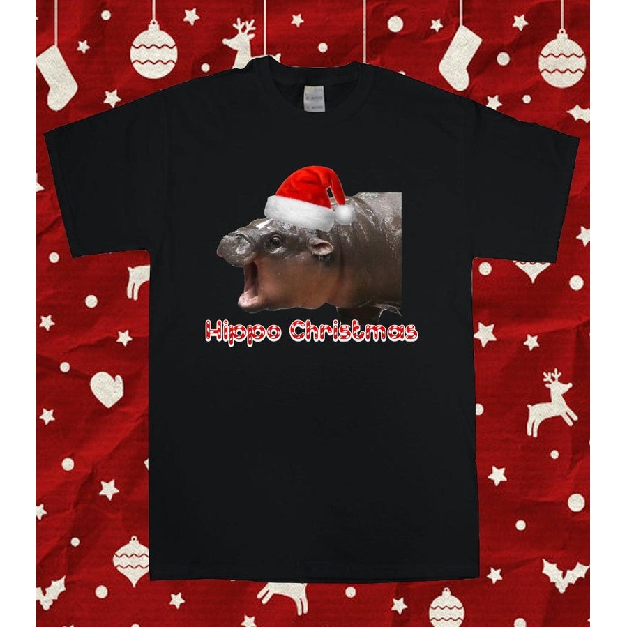 เสื้อยืดคริสต์มาส ฮิปโปโปเตมัส หมูเด้ง แคระ