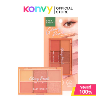 Baby Bright Eye Palette เบบี้ ไบร์ท อายพาเลท 6 เฉดสี (Bright Pink/Glowy Peach/Bronze Brown)