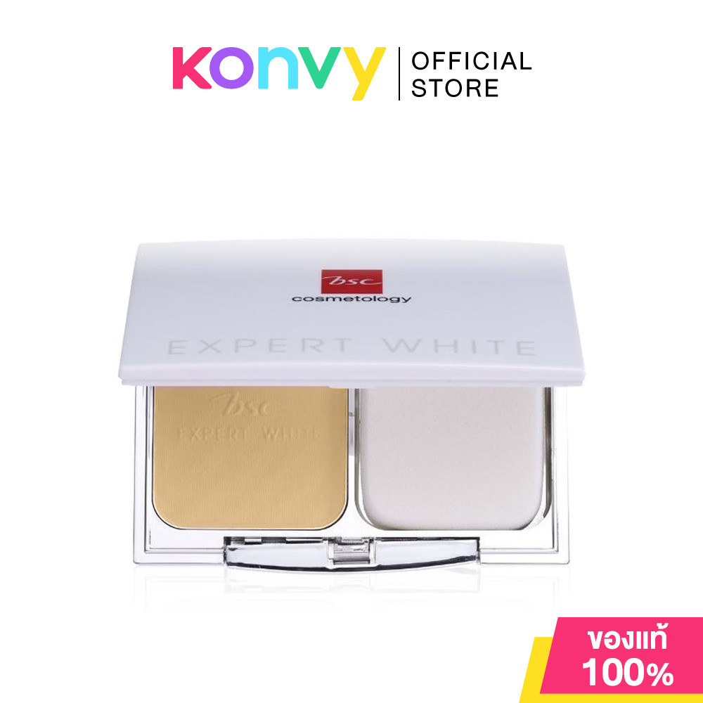 BSC Cosmetology Expert White Powder SPF25/PA+++ 11.5g บีเอสซี แป้งรองพื้นเนื้อบางเบา.