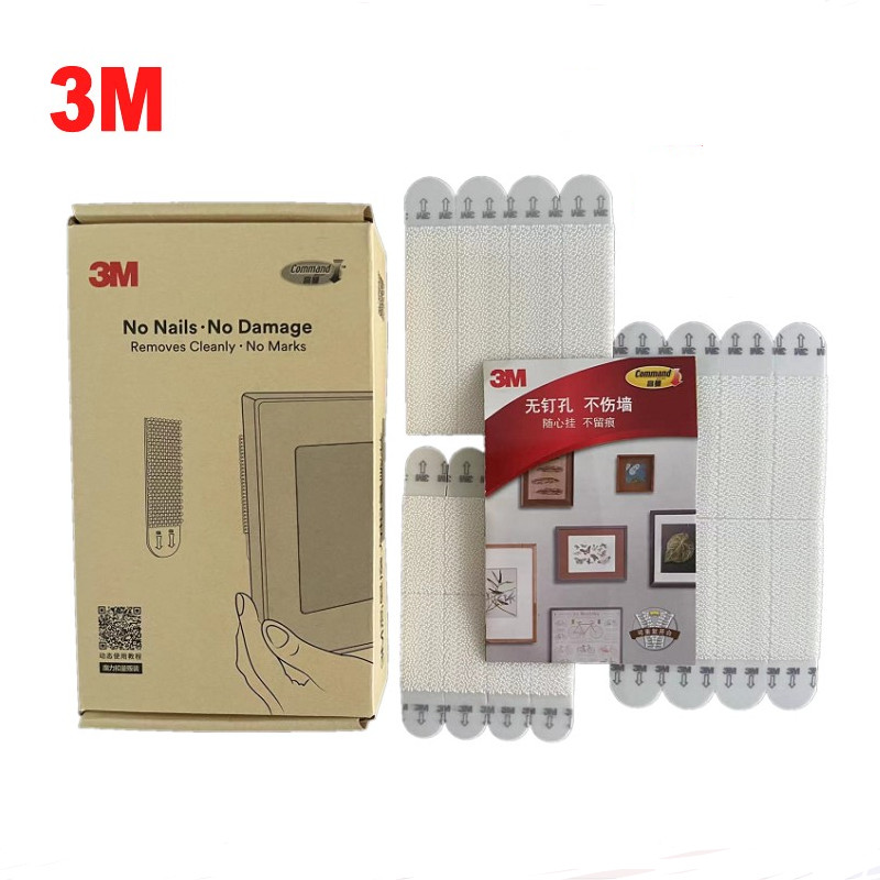 24 ชิ้นขนาดกลาง 3M สั่งการเสียหายฟรีภาพแถบแขวน command strips ตะขอคําสั่ง