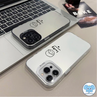 คู่รักเด็กชายผู้หญิงรักหัวใจเข้ากันได้เคสไอโฟน11 16 7Plus 15 12 14 13 Pro Max XR X XS Max 16 7 14 8 Plus SE TPU อ่อนเคส