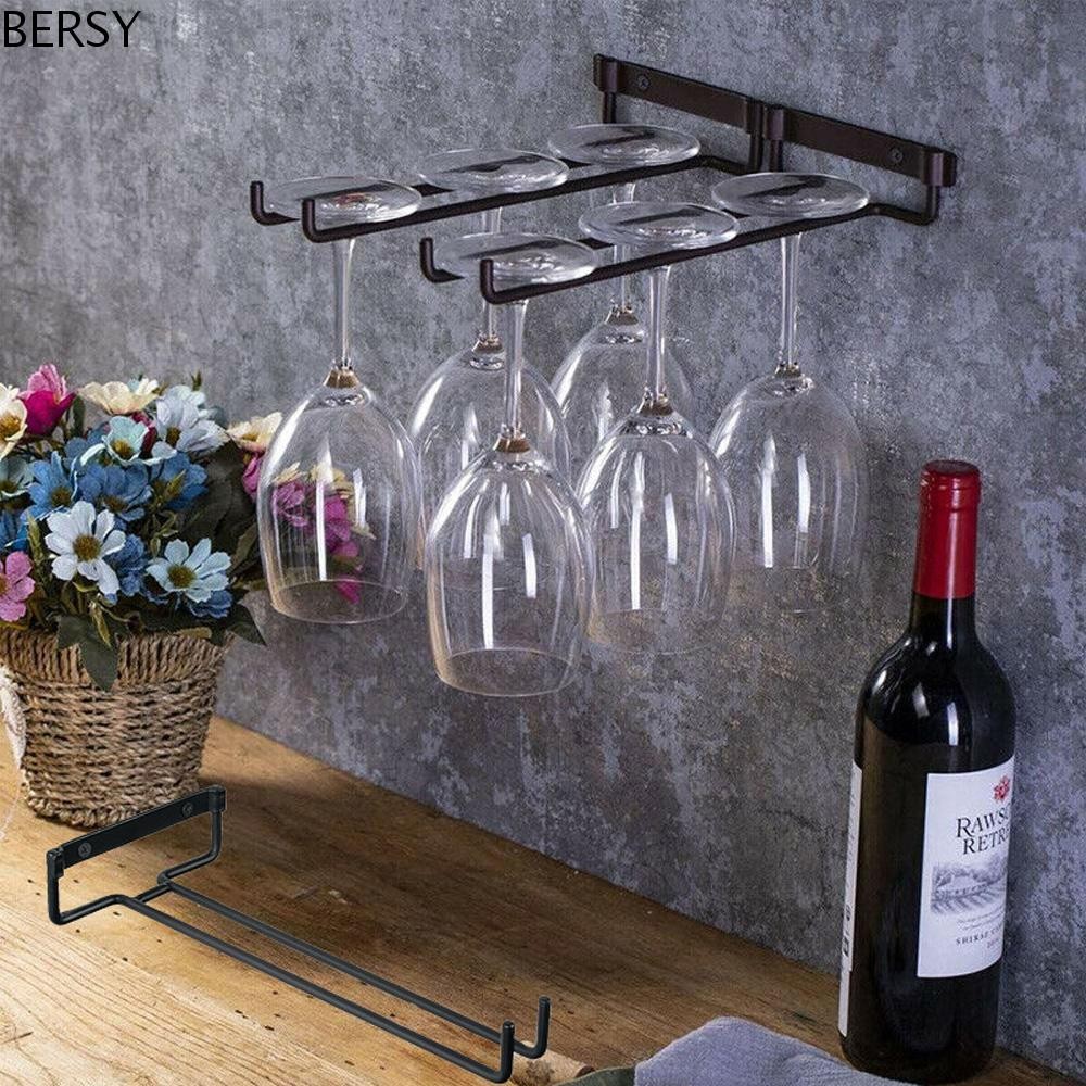 Bersy ที่วางแก้วไวน์ติดผนังตกแต่ง Stemware Goblet Bar ตู้แร็คแขวน