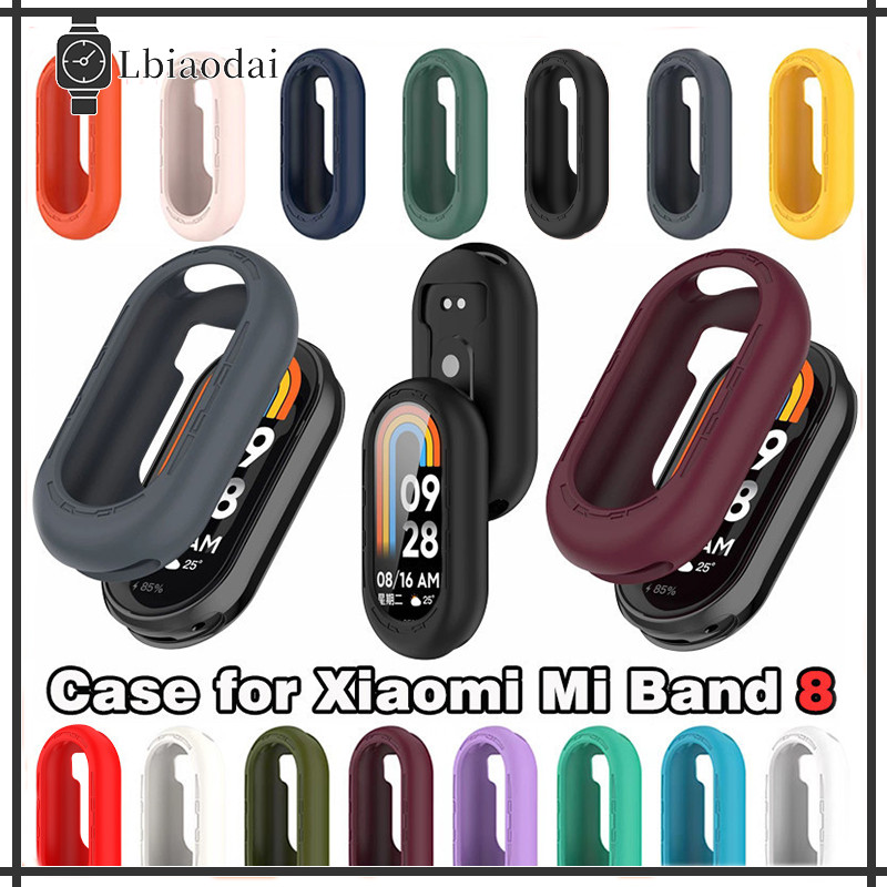 ซองซิลิโคน Mi Band 8 ปกอ่อนกรณีป้องกันหน้าจอไม่มีภาพยนตร์ Xiaomi Mi Band 8 กันชนป้องกันอุปกรณ์เสริม