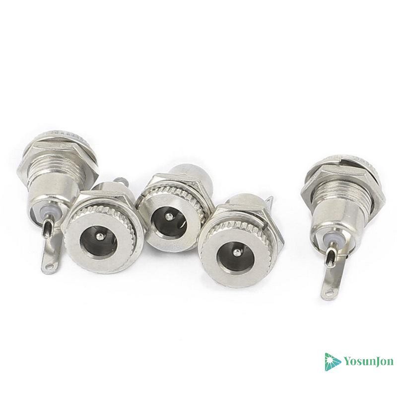 Yosunjon] 5 ชิ้น 5.5 มิลลิเมตร x 2.1 มิลลิเมตร DC Power Jack Socket หญิงแผง Mount Connector DC-099 ใหม่