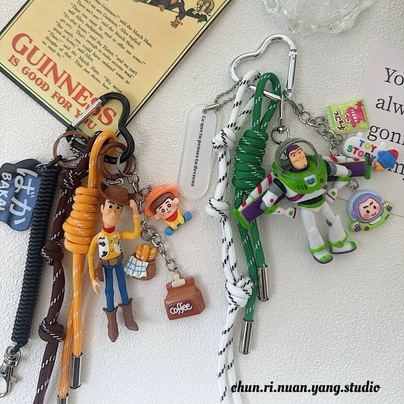 Original Ins Hudi Basguang Year Miu Series Car Keychain Handbag Pendant Woven Lanyard Gift o6CO