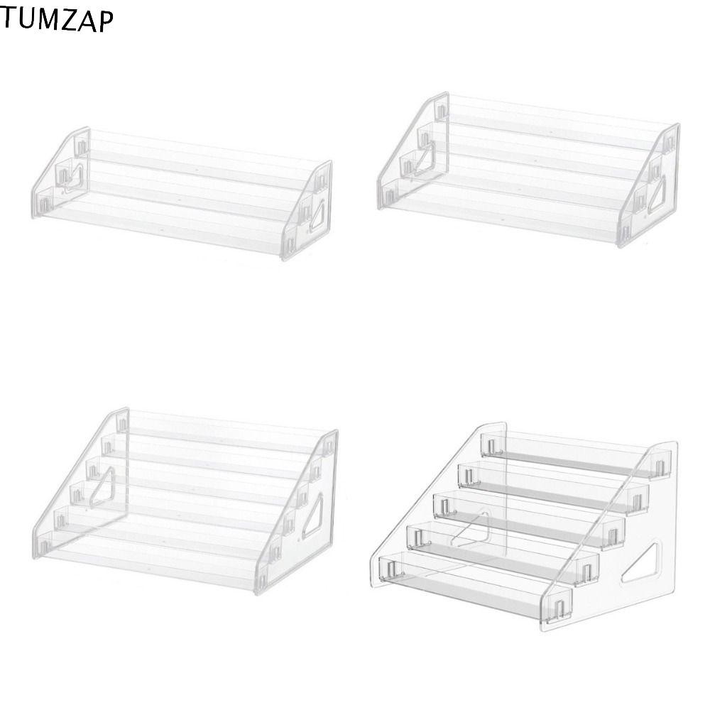 ทูมแซป ที่วางโชว์ยาทาเล็บ,พื้นที่ใสประหยัดถาดเก็บเครื่องสําอาง,ประกอบง่ายพลาสติก3/4/5/5/6/7ชั้นทนทานที่วางขาตั้งแว่นตาใช้ในบ้าน
