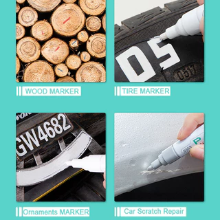 HEXMA ราคาส่ง ปากกาเขียนยาง 4สี กันน้ำ ปากกาอเนกประสงค์ เขียนเหล็ก กระเบื้อง กระจก พลาสติก แก้ว ไม้ แต้มสีรถ