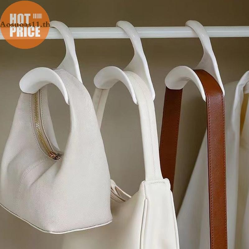 Aosuoas ทนทานกระเป๋าผู้ถือ Home Closet หมวกผ้าพันคอผ้าไหมผ้าคลุมไหล่กระเป๋าถือจัดเก็บ Arched แขวนตะขอ TH.