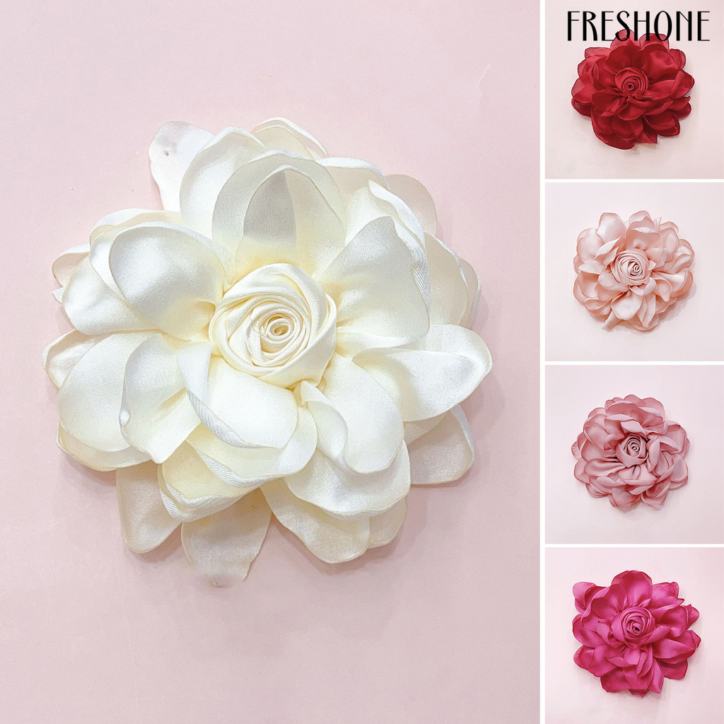 [FISI]10 ซม.ผ้ากุหลาบดอกไม้อุปกรณ์เสริมผู้หญิงอเนกประสงค์ Corsage กิ๊บติดผมสูทปกเสื้อผ้ากระเป๋า DIY Corsage