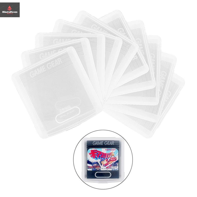 Cod กล่องเก็บตลับหมึกเกมเดี่ยวสําหรับรถเข็นเกียร์เกม GG Clear Replacement GameGear Protective Case ใหม่