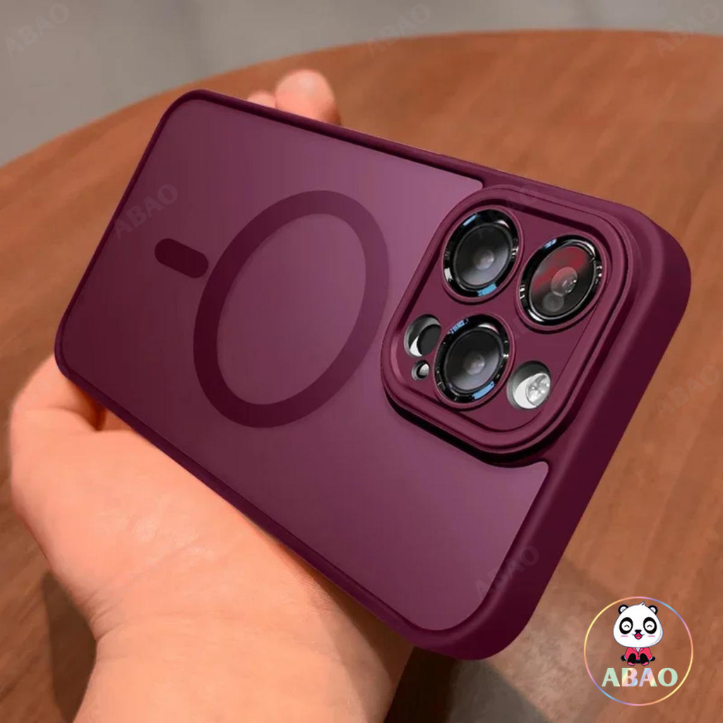 ABao แม่เหล็กหรูหรา Matte โปร่งแสงเกราะกันกระแทกสําหรับ iPhone 16 15 14 13 12 11 Pro Max สําหรับ Magnetic Wireless Charger Case Cover ราคา ถูกที่สุด ดีลบีเคเค แกลเลอรีภาพที่ 6