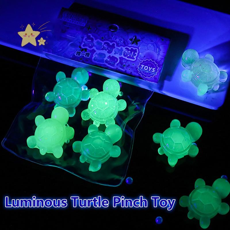 [JBTH] Glow In The Dark Turtle Pinch Toy แมวน่ารัก Paw Squishy Depression ของเล่นเต่าเรืองแสงบีบของเล่นเด็กผู้ใหญ่ความเครียดบรรเทาของขวัญ [JB]