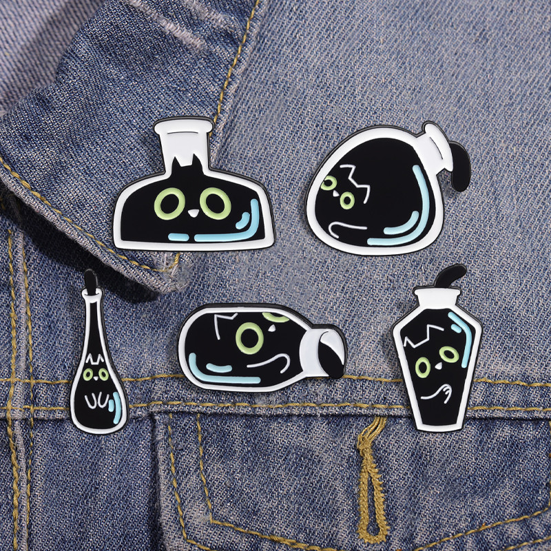 การ์ตูน50สีดําแมวป้ายเคลือบเข็มกลัดแฟชั่นกระเป๋าเป้สะพายหลังเสื้อผ้าอุปกรณ์เสริมของขวัญเครื่องประดับสําหรับเพื่อน - รูปที่ 5