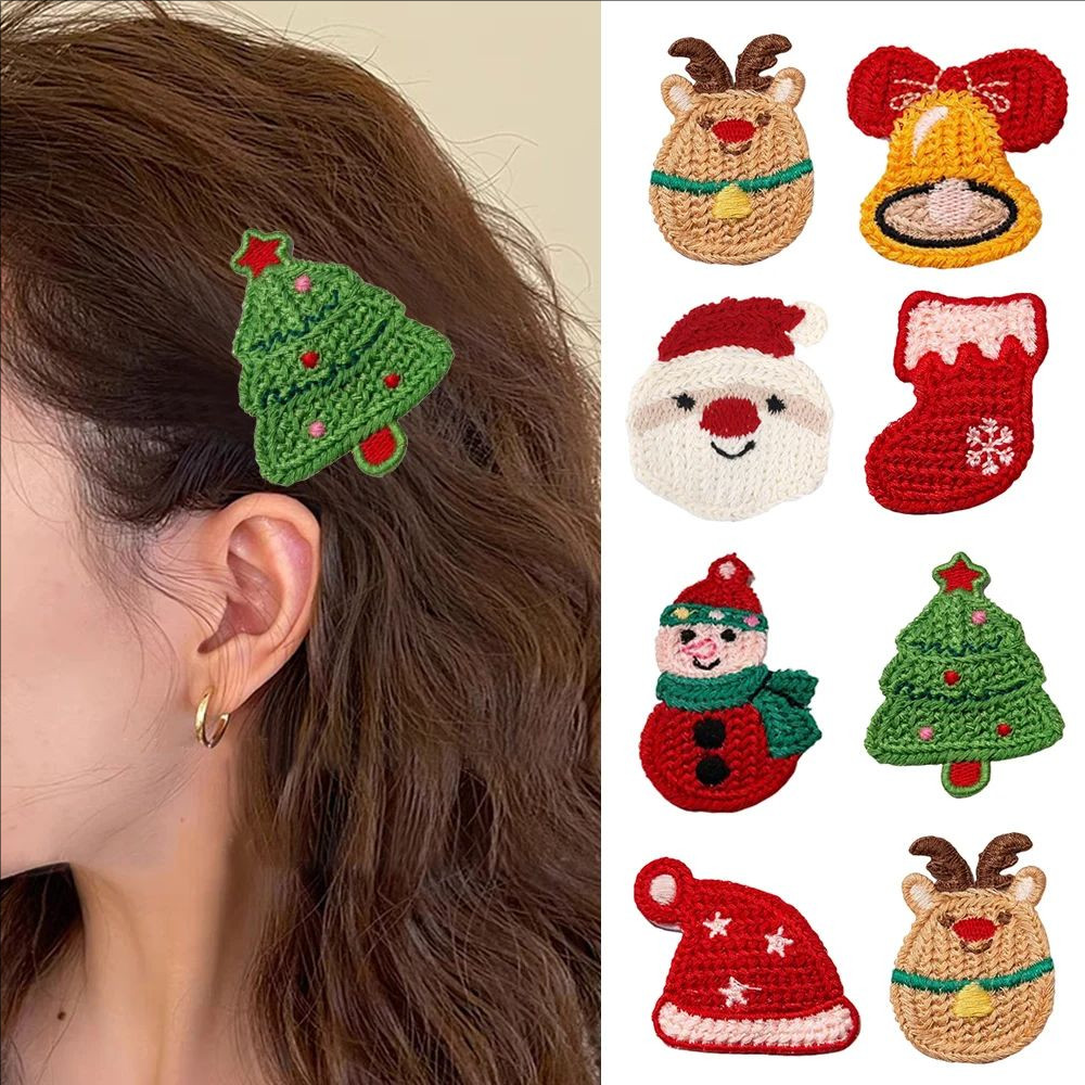 [ร้อน]กิ๊บถักการ์ตูนน่ารัก/เครื่องประดับผมสาวหวาน/Xmas Snowman Elk Bell กิ๊บติดผม/เด็กเด็กเทศกาล Headwear/อุปกรณ์ผมคริสต์มาส