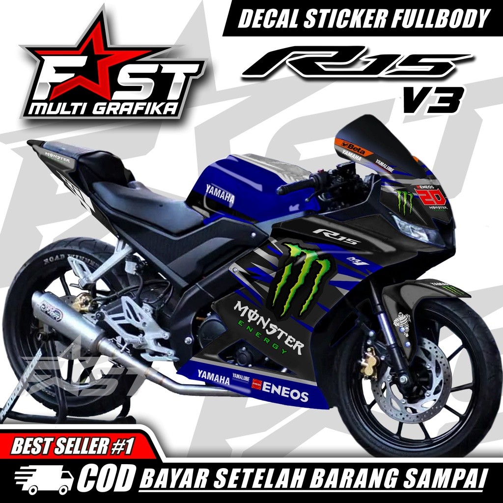สติกเกอร์รูปลอกเต็มตัว r15 v3 สติกเกอร์รูปลอกสามารถปรับแต่งด้วย widei motif 2023