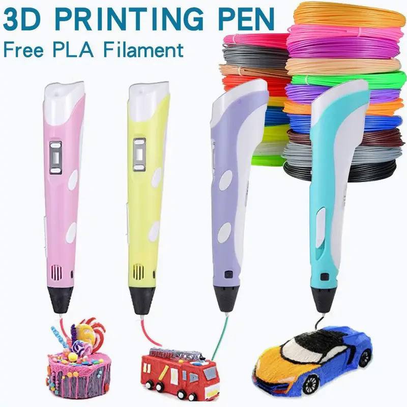 3D Pen for Children 3D Drawing Printing Pen with LCD Screen Compatible PLA Filament Toys for Kids Ch
