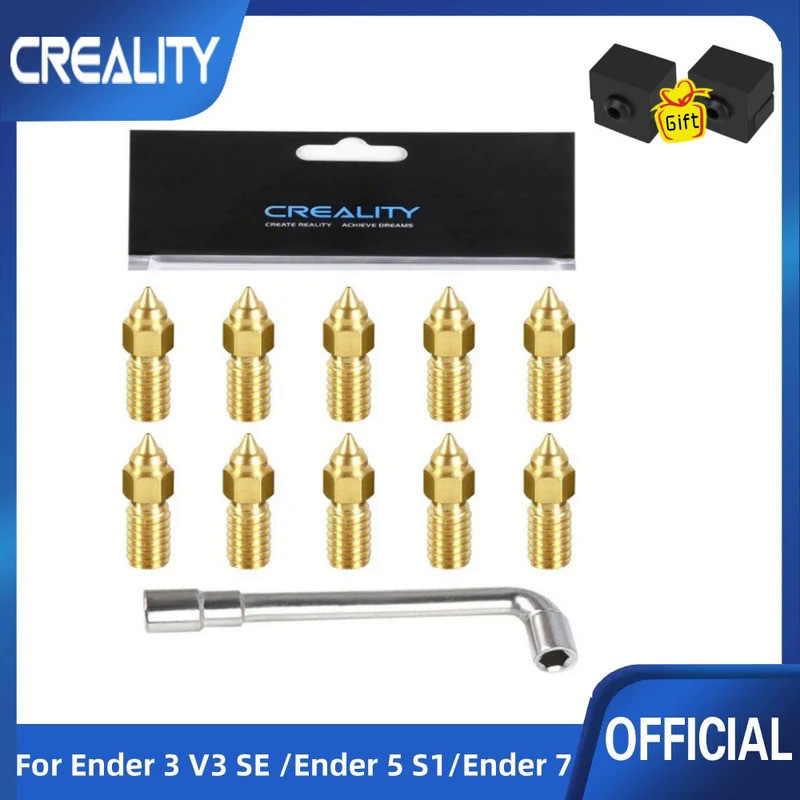 Creality Ender 3 V3 SE Nozzles 10PCS High-Speed Brass Nozzles Hotend Extruder Nozzle for Ender 5 S1/