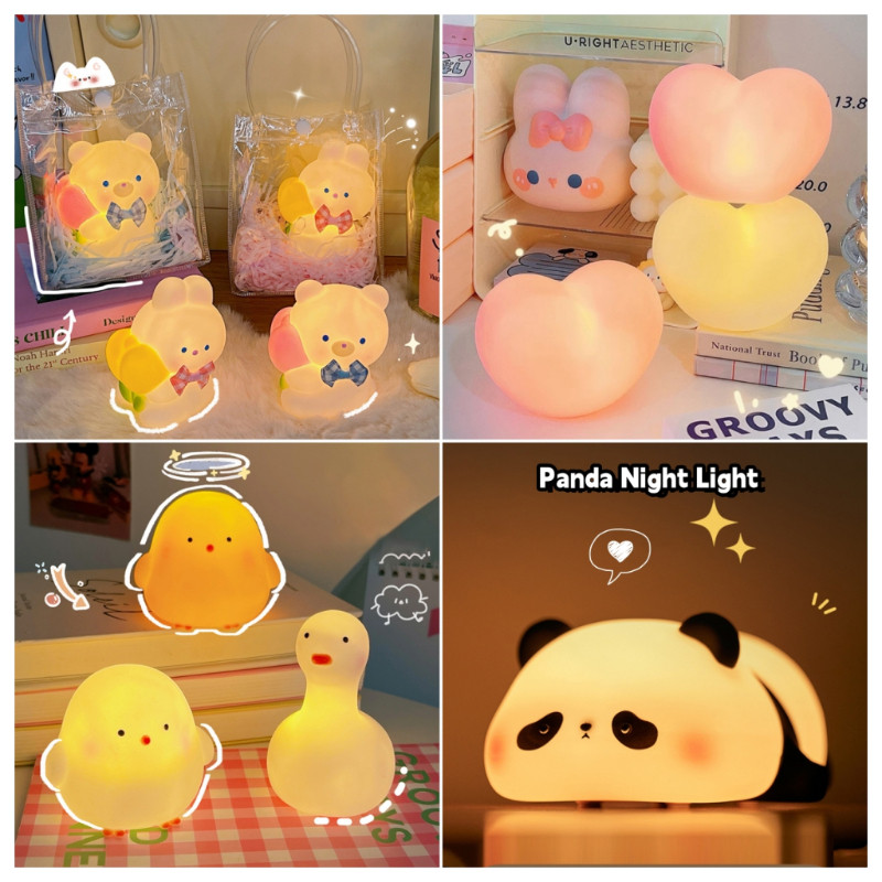 SANRIO สร้างสรรค์การ์ตูนน่ารักกระต่าย ซานริโอ ไฟกลางคืนขนาดเล็กห้องนอนศึกษาขนาดเล็กแสงอบอุ่นของขวัญวันเกิดสาว