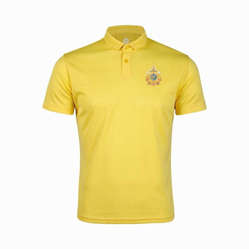 WARRIX เสื้อโปโล สีเหลือง พร้อมตราสัญลักษณ์ รุ่น PIQUE POLO (WA-241PLAKI03)
