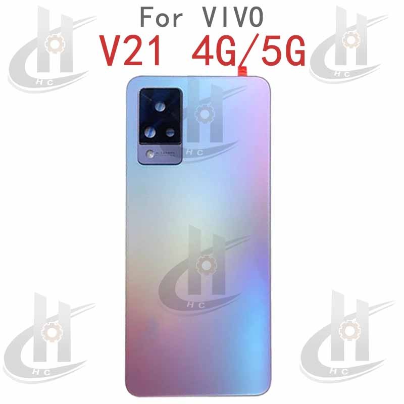 Lcd กรอบด้านหน้าสําหรับ VIVO V21 5G 4G V2050 แบตเตอรี่ฝาหลังกรอบกลางและปุ่มเลนส์กรอบกล้อง - รูปที่ 3