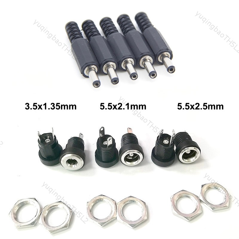 5.5X2.1 มม./5.5X2.5 มม.3.5x1.35 มม.DC หญิง Power Jack Connector ซ็อกเก็ตแผง Mount Connector ปลั๊กอะแ